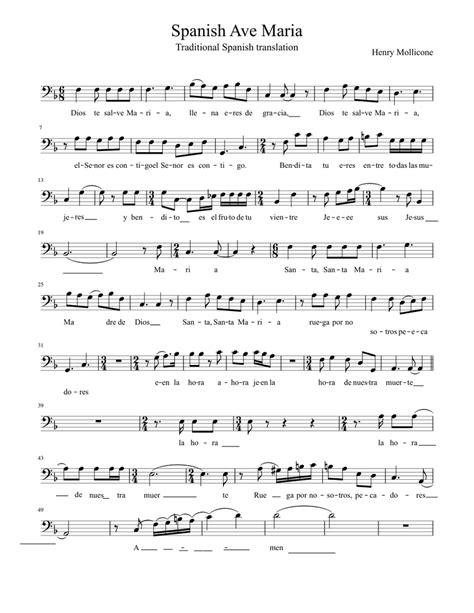 Spanish Ave Maria Sheet Music For Guitar Download Free In Pdf Or Midi