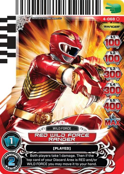 $19.95 power rangers the movie 1995 trading card set of 150 excellent new sealed deck. Red Wild Force Power Ranger trading card | Stuff Gage thinks is cool!…