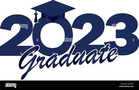 Blue Class Of 2023 Graduate Stock Vector Image And Art Alamy
