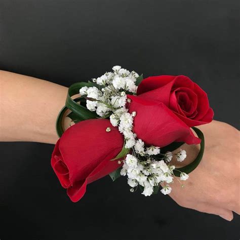 Double Red Rose Corsage Flowersandservices