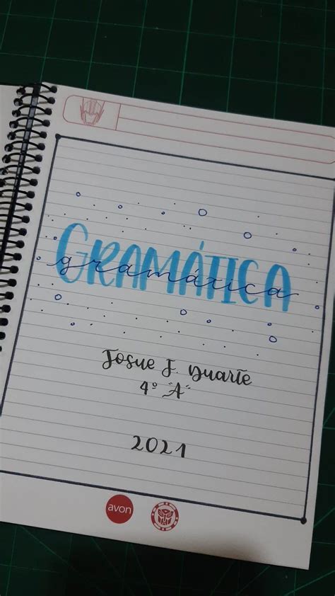 Carátula De Gramática Bullet Journal Journal