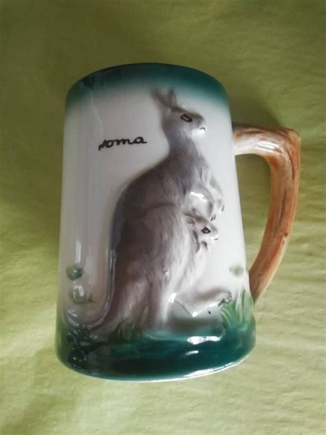 Kitsch Australian Souvenir Kangaroo Coffee Mug Collectible Mid Etsy