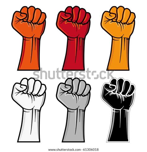 Vector Clenched Fist Emblem Stock Vector Royalty Free 61306018