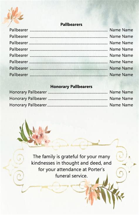 Lds Infant Funeral Program Template Baby Memorial Service Life