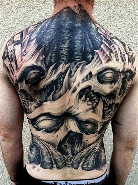65 Stunning 3d Full Back Tattoo For Man Skull Tattoo Design Skull
