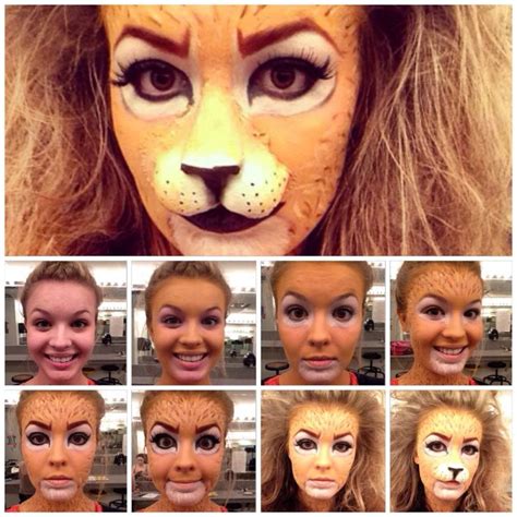 Lion Makeup Step By Step Animal Makeup Cat Halloween Makeup Stage