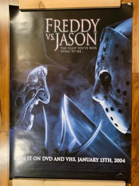 Rare Oop Original Freddy Vs Jason Dvd Release Promotional Poster 28 X 39 1999 Picclick