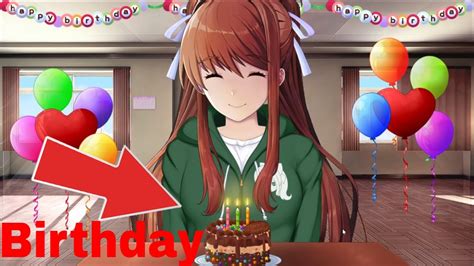 Monika Celebrates My Birthday Ddlc Mod Youtube