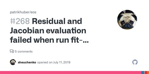 Residual And Jacobian Evaluation Failed When Run Fit Model Ceres