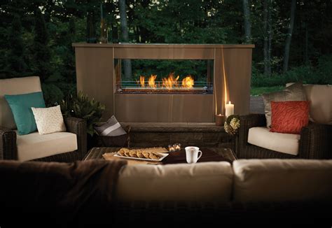 Napoleon Galaxy See Thru Outdoor Gas Fireplace Electric Fireplaces