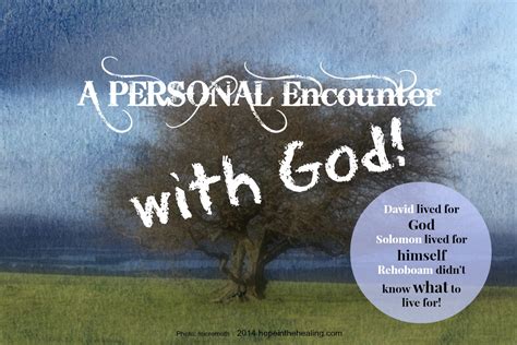 A Personal Encounter With God