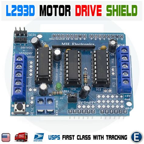 L293d Motor Drive Shield Expansion Board For Arduino Duemilanove Mega
