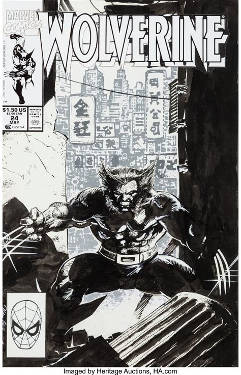 Jim Lee Wolverine 24 Cover Original Art Marvel 1990 Total