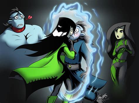 shego and drakken a kiss in time by shark snail on deviantart