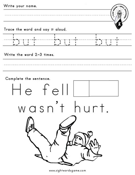 Printable Sight Word Worksheets Sight Words Reading Writing