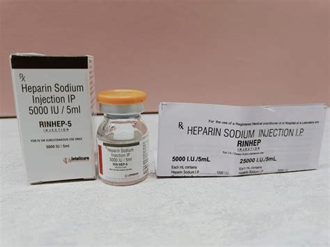 Heparin Sodium 5000 Iu At Rs 144piece Heparin Injection In