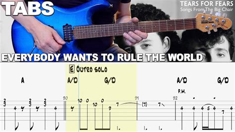 Tears For Fears Everybody Wants To Rule The World Guitar Cover With