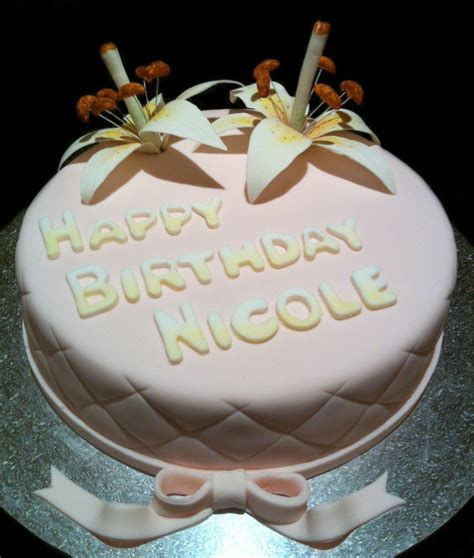 Happy Birthday Nicole Happy Birthday Nicole Cake Name Single Tier Cake