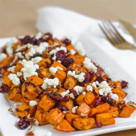 Working within the border, spread the cheese . CRANBERRY BALSAMIC SWEET POTATOES WITH GOAT CHEESE ...