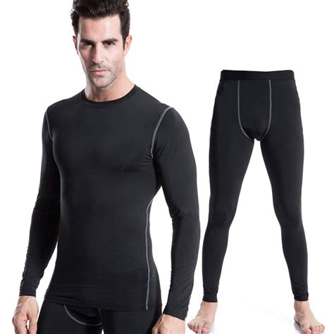 new winter thermal fleece men s compression running tights gym clothing base layer fitness pants