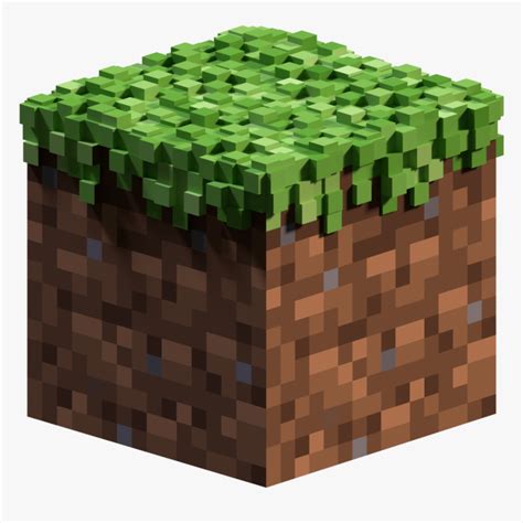 Minecraft Grass Block 3d Hd Png Download Kindpng