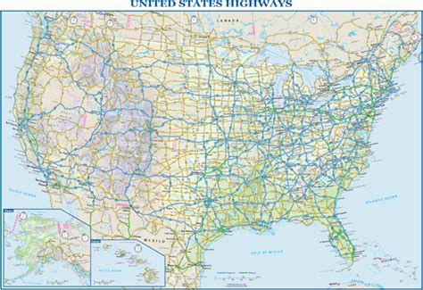 Us Interstate Wall Map By Geonova