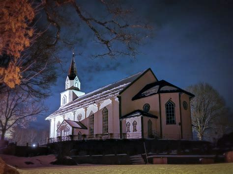 Old Norwegian Church In The Winter Night Rchristianity