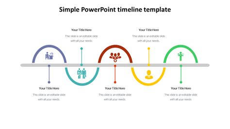 Simple Powerpoint Timeline Template Process Diagram