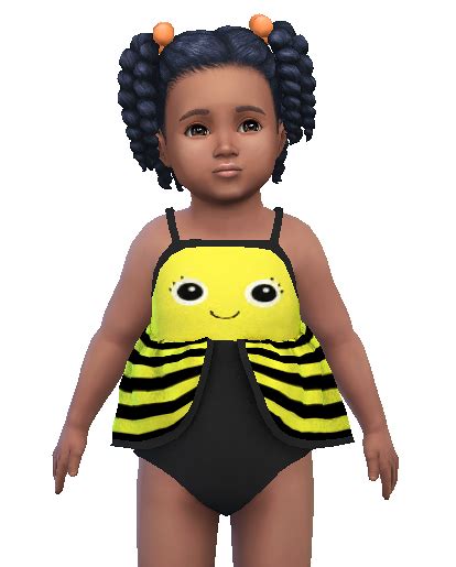 So Cute Bumblebee Swimsuit By Simphany Sims Sims 4 Sims 4 Toddler