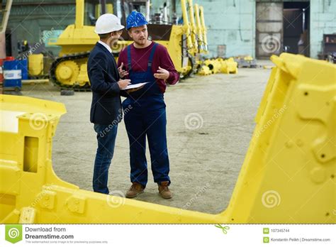 Carrying Out Inspection In Heavy Equipment Factory Stock Photo Image