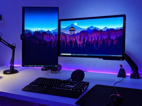 Updated My Battlestation With A Vertical Monitor Setup Dual Monitor