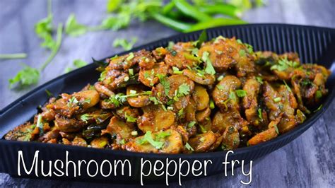 Mushroom Fry Mushroom Pepper Fry In Telugu Youtube