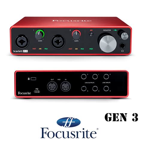 Focusrite Scarlett 4i4 Audio Recording Interface 3rd Gen Usb Protools