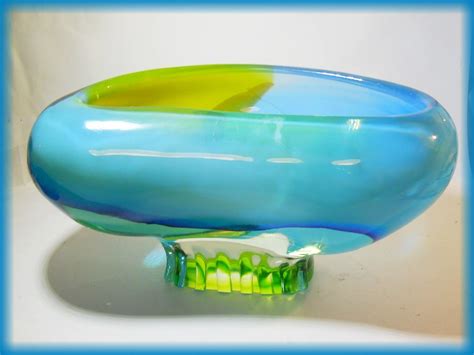 Cenedese Murano Art Glass Bowl With Label About 16 Pounds