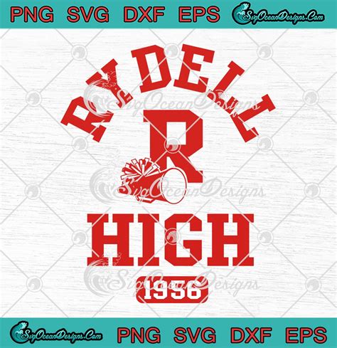 Rydell High 1956 Svg Rydell High School Logo Svg Grease Costume Svg