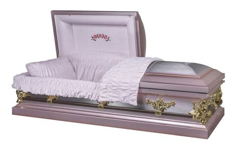 Overnight Caskets Funeral Casket Briar Rose Lilac With Pink Interior
