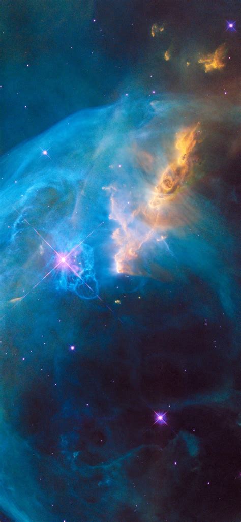 Download Wallpaper Bubble Nebula 1125x2436