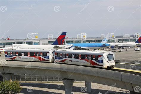 Jfk Airport Airtrain In New York Editorial Photography Image Of