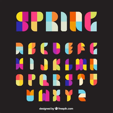 Colorful Typography Free Vector