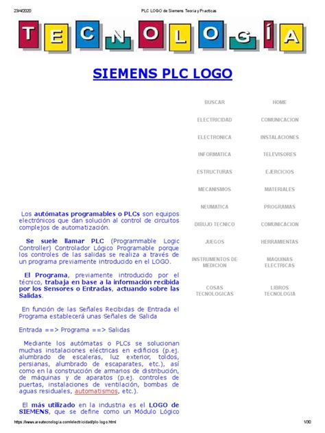 Plc Logo De Siemens Teoria Y Practicas Pdf Puerta Lógica
