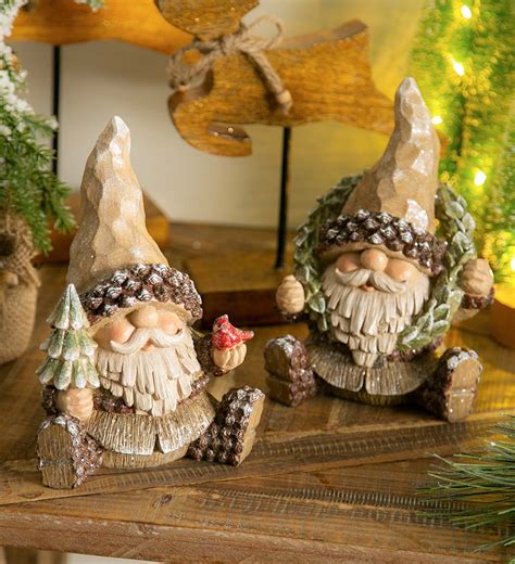 Woodland Holiday Gnomes Set Of 2 Wind And Weather
