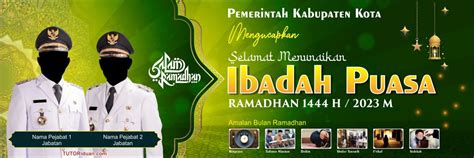 Free Desain Banner Spanduk Puasa Ramadhan 1444h 2023 Cdr And Psd