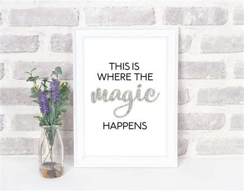 Printable Quote This Is Where The Magic Happens Quote Word Etsy