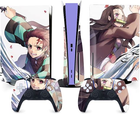 Tanokay Ps5 Console Skin And Controller Skin Set Anime Tanjiro Kamado