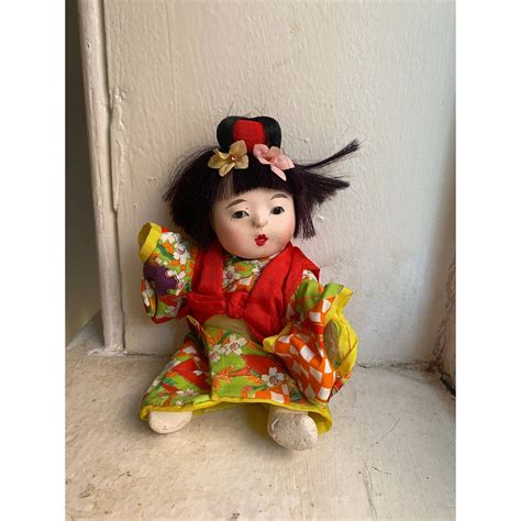 Antique Japanese Gofun Doll Ichimatsu Jointed Glass Eyes Real Etsy Uk