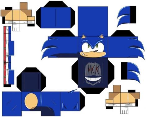Sonic Papercraft Template