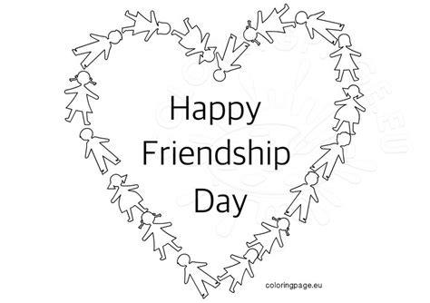 Your friendship look perfect and sweet because you are the best. Happy Friendship Day Heart - Coloring Page