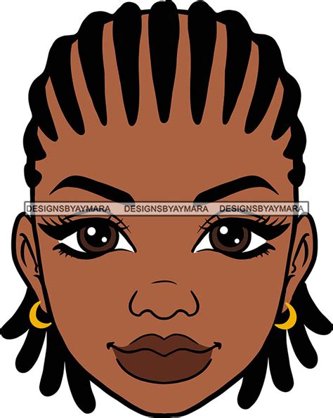 afro black goddess portrait bamboo hoop earrings sexy lips woman corn designsbyaymara