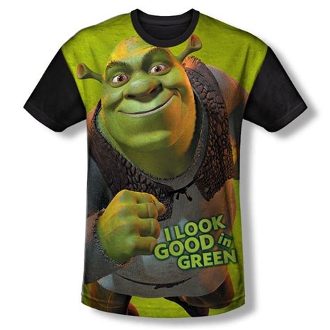 Shrek Trio Black Back Sublimation T Shirt S M Lg Xl 2xl 3xl Fashion