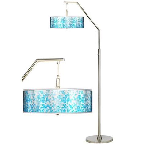 The maui arc lamp is the perfect solution for illumination around the urban inspired sectional or any living space with a natural vibe. Mosaic Silver Metallic Giclee Shade Arc Floor Lamp ...